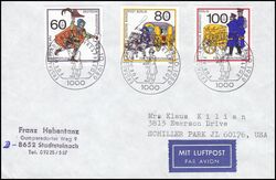 1989  Mischfrankatur auf Auslandsbrief per Luftpost