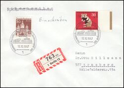 1967  Mischfrankatur auf R-Brief