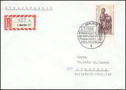 1968  Einzelfrankatur auf R-Brief