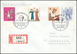 1970  Mischfrankatur auf R-Brief