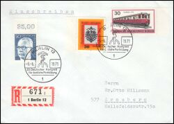 1971  Mischfrankatur auf R-Brief