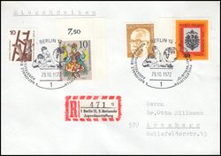 1972  Mischfrankatur auf R-Brief