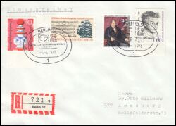 1973  Mischfrankatur auf R-Brief