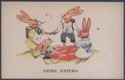 Osterkarte - Hasen