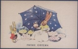 Osterkarte - Hasen