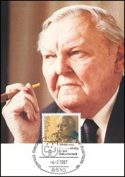 1987  Maximumkarte - Ludwig Erhard