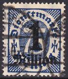 1923  Dienstmarke mit neuem Wertaufdruck -