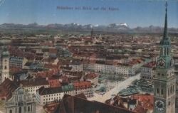 München mit Blick auf die Alpen