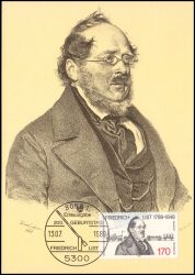 1989  Maximumkarte - Friedrich List