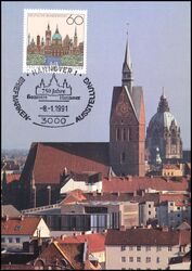 1991  Maximumkarte - 750 Jahre Hannover