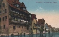 Nürnberg - Alte Häuser an der Pegnitz