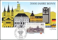 1989  Maximumkarte - 2000 Jahre Bonn