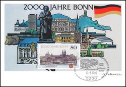 1989  Maximumkarte - 2000 Jahre Bonn
