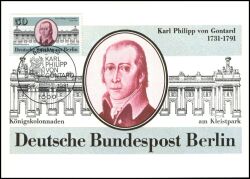 1981  Maximumkarte - Karl Philipp von Gontard