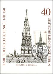 1981  Maximumkarte - Karl Friedrich Schinkel