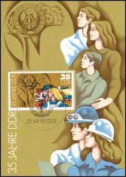 1984  Maximumkarte - 35 Jahre DDR