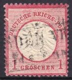 1872  Freimarke: Brustschild mit Plattenfehler