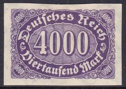 1922  Freimarke: Ziffer im Queroval