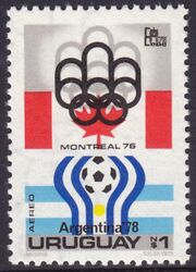 Uruguay 1975  Briefmarkenausstellung EXFILMO 75