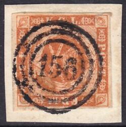Nummernstempel auf dänischen Marken - 156 - Hanerau