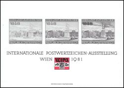 1981  WIPA-Austellungsblock mit Eintrittskarte