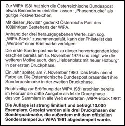 1981  WIPA-Sonderblatt