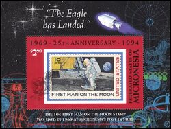 Mikronesien 1994  Jahrestag der ersten bemannten Mondlandung