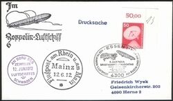 1982  Luftschiff Schwaben - Flugpost am Rhein - Mainz
