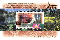 Australien 1997  Intern. Briefmarkenausstellung ITALIA `98
