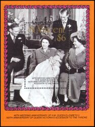 St. Vincent 1987  40. Hochzeitstag von Königin Elisabeth II.