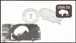 1987  Zeppelinbrief der USA von 1987 als Ganzsache