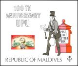 Malediven 1974  100 Jahre Weltpostverein (UPU) -...