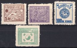 Korea-Sd 1951  Freimarken: Nationale Symbole