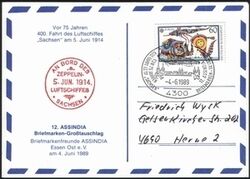 1989  400. Fahrt des Luftschiffs Sachsen  LZ 17