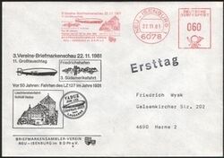 1981  Zeppelin Freistempel - Neu-Isenburg