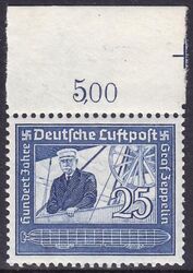 1938  Flugpostmarke: 100. Geburtstag des Grafen von Zeppelin