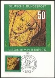 1981  Maximumkarte - Hl. Elisabeth