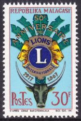 Madagaskar 1967  50 Jahre Lions International