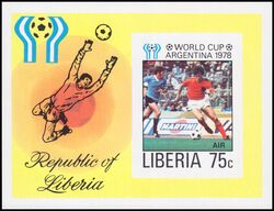 Liberia 1978  Fuball-Weltmeisterschaft in Argentinien - Block