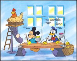 Gambia 1984  Ostern: Walt-Disney-Figuren