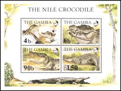 Gambia 1984  Weltweiter Naturschutz: Nilkrokodil