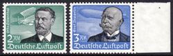 1934  Flugpostmarken: Otto Lilienthal - Graf Zeppelin