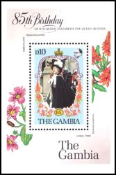 Gambia 1985  85. Geburtstag von Königinmutter Elisabeth