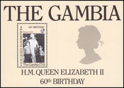 Gambia 1986  60. Geburtstag von Knigin Elisabeth II.