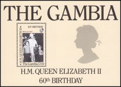 Gambia 1986  60. Geburtstag von Königin Elisabeth II.