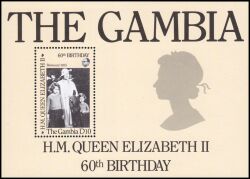 Gambia 1986  60. Geburtstag von Knigin Elisabeth II.