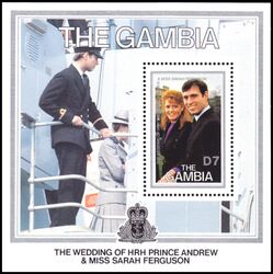 Gambia 1986  Hochzeit von Prinz Andrew und Sarah Ferguson