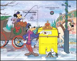 Gambia 1986  Weihnachten: Walt-Disney-Figuren