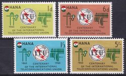 Ghana 1965  100 Jahre Internationale Fernmeldeunion (ITU)
