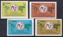 Ghana 1965  100 Jahre Internationale Fernmeldeunion (ITU)